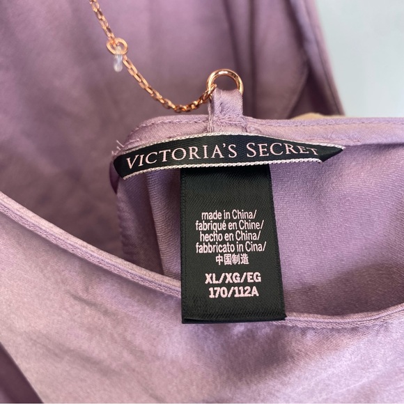 Victoria Secret Light Purple Tank Slip Dress with Jewel Rose Gold Chain Straps - Picture 8 of 9